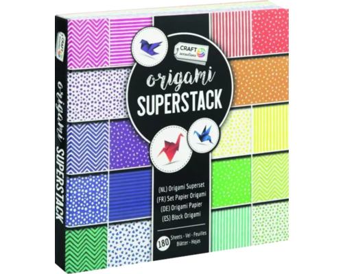 Super pachet de hârtie origami cu modele diferite