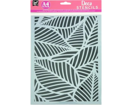 Șablon A4 cu motiv de frunze