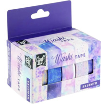 Pachet cu cinci role de bandă washi cu tematică spațială