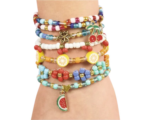 Brățară cu mai multe rânduri cu motive de fructe și flori