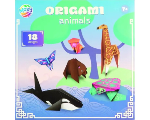 Ambalajul setului de creație Moxy Origami animale