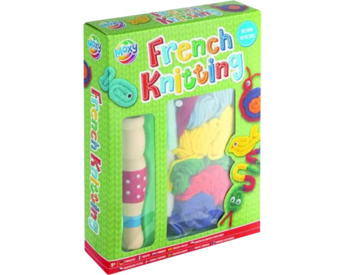 Set de tricotat franțuzesc Moxy în ambalaj