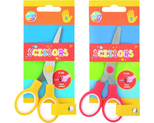 Două foarfece pentru dreptaci, 13 cm, potrivite de la 3 ani