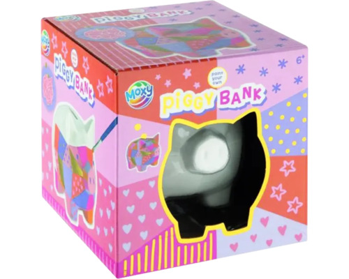 Ambalajul unei pușculițe Moxy de pictat singur