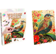 Puzzle din lemn cu motiv pasăre, 130 piese