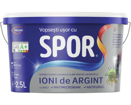 Găleată cu vopsea de interior cu efect antimicrobian și antifungic