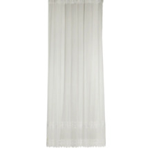 Material cortină albă cu model floral