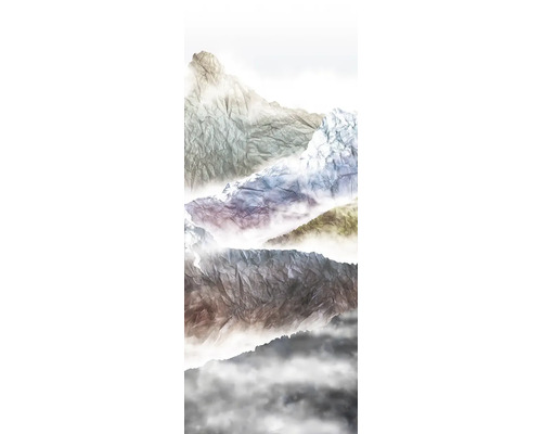 Panoramă abstractă de munte cu structură de hârtie mototolită