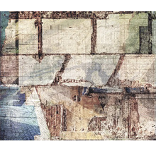 Imagine de perete abstractă cu motive de cărămidă și planuri de oraș