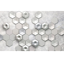 Plăci de perete hexagonale pe structură de beton