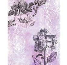 Model floral cu trandafiri și elemente florale