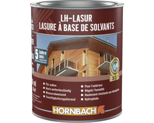 Lazură pentru lemn de exterior la cutie cu logo-ul Hornbach