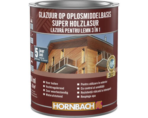 Lazura pentru lemn în găleată metalică pentru exterior