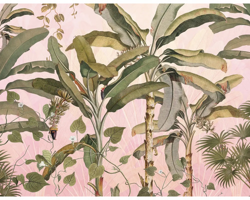Tapet cu motive vegetale, inclusiv bananieri