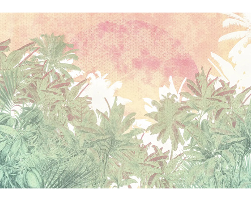 Tapet tropical cu palmieri și plante