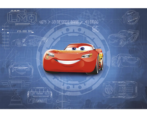 Motiv Cars cu Lightning McQueen și desene tehnice