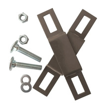 Material de fixare constând din șuruburi, piulițe, șaibe și două benzi metalice