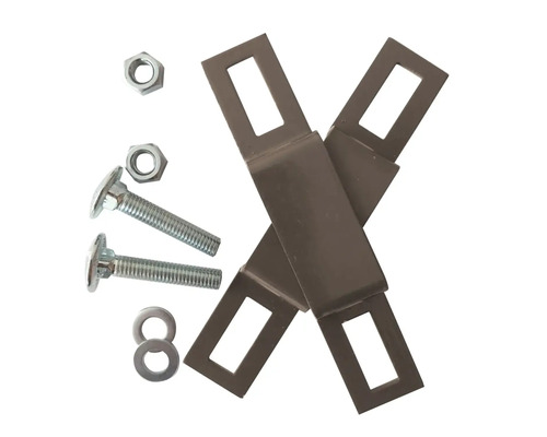 Material de fixare constând din șuruburi, piulițe, șaibe și două benzi metalice