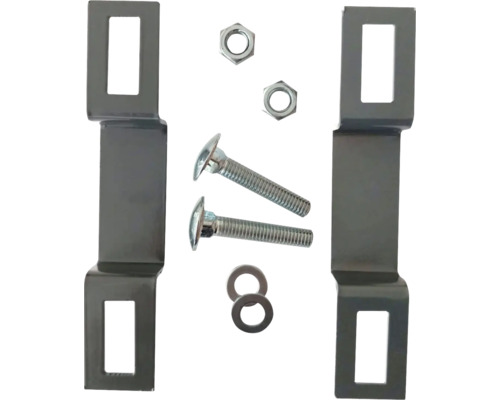 Set cu două suporturi, șuruburi, piulițe și șaibe