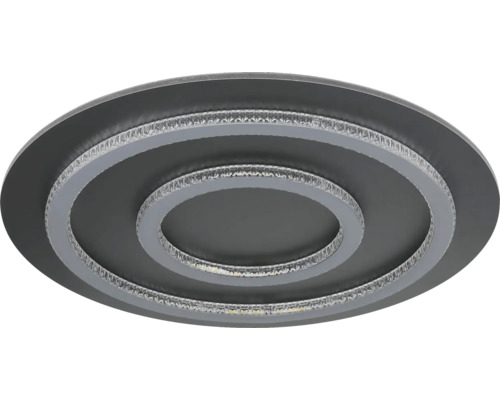 Plafonier LED rotund cu elemente de cristal