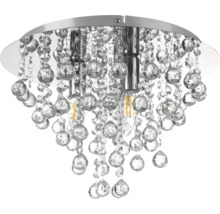Lumină de plafon cu cristale ca decor