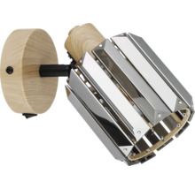 Lumină de perete din lemn și metal
