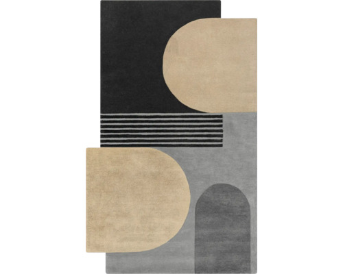 Covor cu model geometric abstract în diferite culori