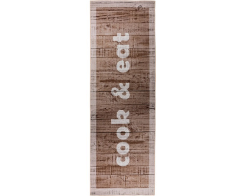 Panou decorativ cu inscripția Gătit și mâncat pe fundal de lemn