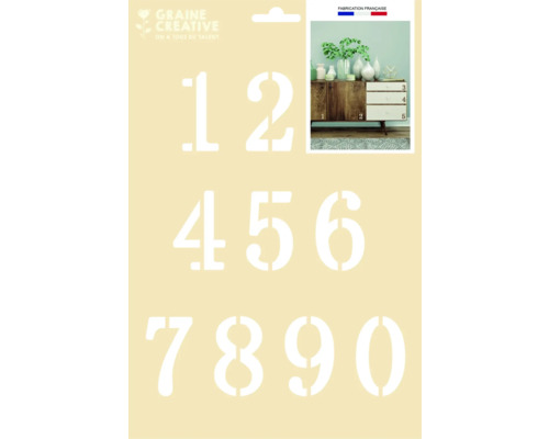 Șablon decorativ A4 cifre Șablon cu numere Graine Creative