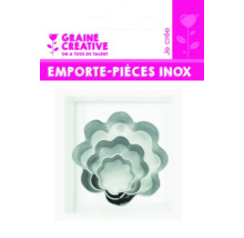 Forme de tăiat fursecuri din oțel inoxidabil în formă de floare, set