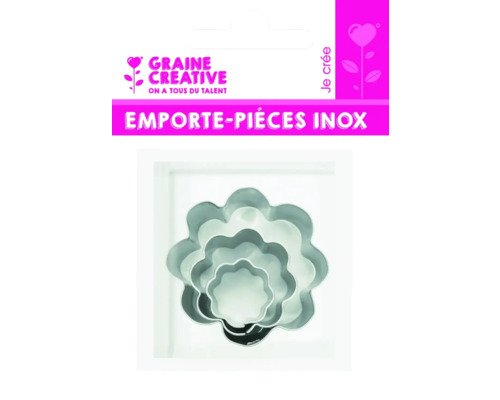 Forme de tăiat fursecuri din oțel inoxidabil în formă de floare, set