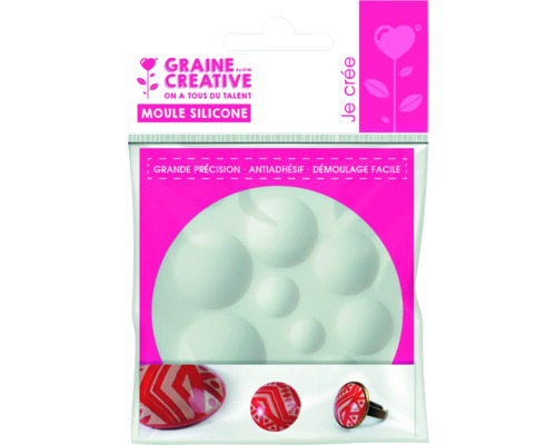 Matriță silicon cabochon rotund Formă siliconică Graine Creative pentru fabricarea de bijuterii