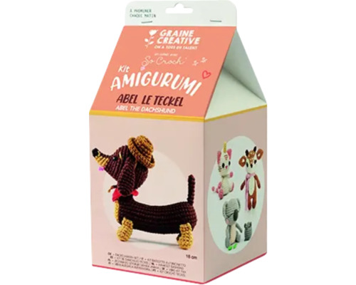 Set amigurumi Abel teckelul pentru proiecte de croșetat