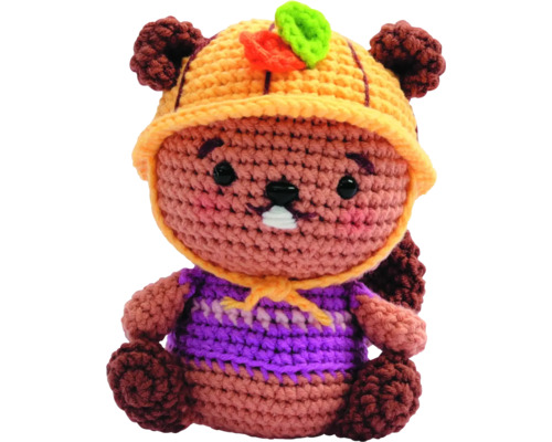 Ursuleț croșetat cu pălărie și pulover