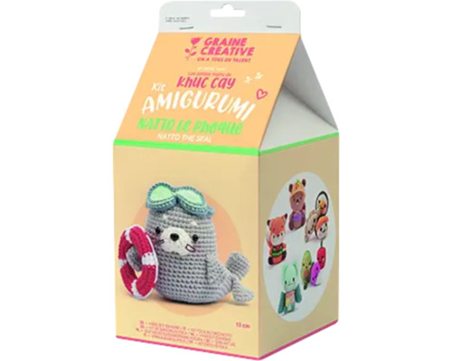 Set croșetat amigurumi Natto focă 13 cm | HORNBACH