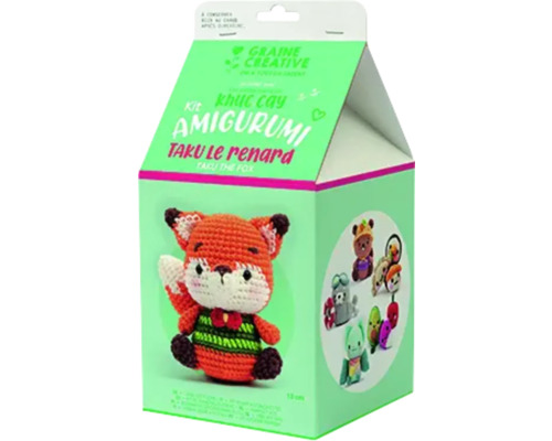 Set Amigurumi Taku vulpea în ambalaj