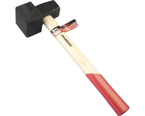 Ciocan de cauciuc pentru dale și pavaje Kronus Ciocan de cauciuc cu mâner de lemn și o greutate de 1500 de grame