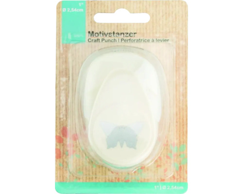 Ștanță pentru hârtie cu motiv fluture, diametru de aproximativ 2,5 centimetri