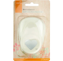 Perforator cu model inimă, cu diametrul de aproximativ 3,81 centimetri