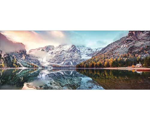 Tablou sticlă Nordic mountain setting 50x125 cm