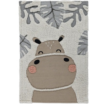 Covor cu motiv de hipopotam și model de plante