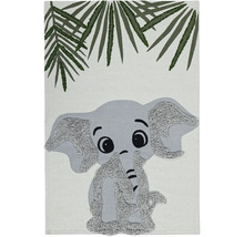 Covor cu motiv elefant și motiv de plante