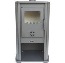 Șemineu cu fereastră și compartiment pentru lemne