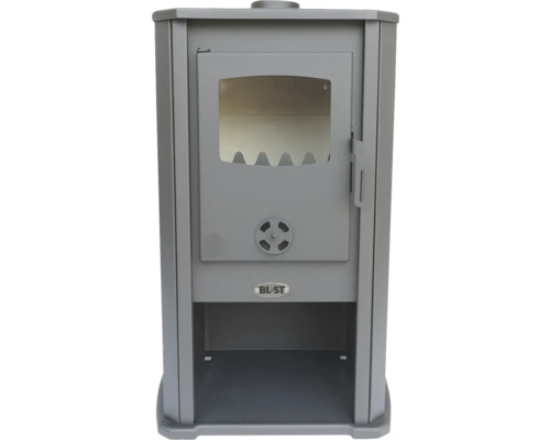 Șemineu cu fereastră și compartiment pentru lemne