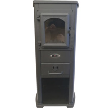 Șemineu cu geam și sertar