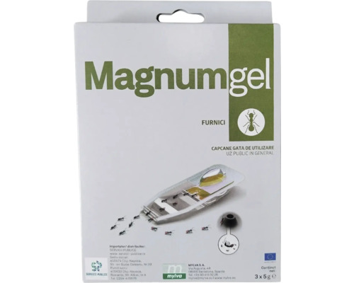 Momeală gel împotriva furnicilor MagnumGel 3x5 g Magnumgel insecticid pentru furnici, capcană gata de utilizare pentru uz public, ambalaj