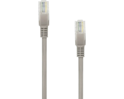 Cablu UTP Cat 5e Sbox 3m gri, conectori auriți Cablu de rețea gri cu conectori RJ45