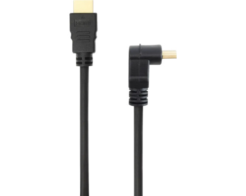 Cablu HDMI cu conector drept și în unghi drept