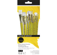 Set pensule Daler Rowney Simply Mixed Media, 10 bucăți