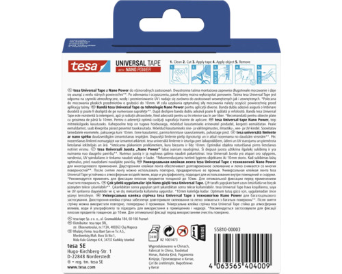 tesa Universal Tape cu Nano Power